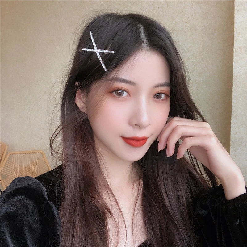 2020 Korean Hair Clips For Women Barrettes With Rhinestone Cross Geometric Hairpins Cute Duckbill Clip Hair Accesorios Jewelry Women S Hair Accessories Aliexpress
