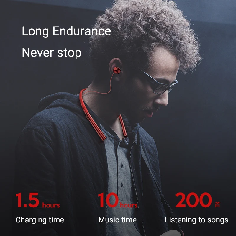 EARDECO Оригинальные Bluetooth наушники спортивные беспроводные шейные стерео