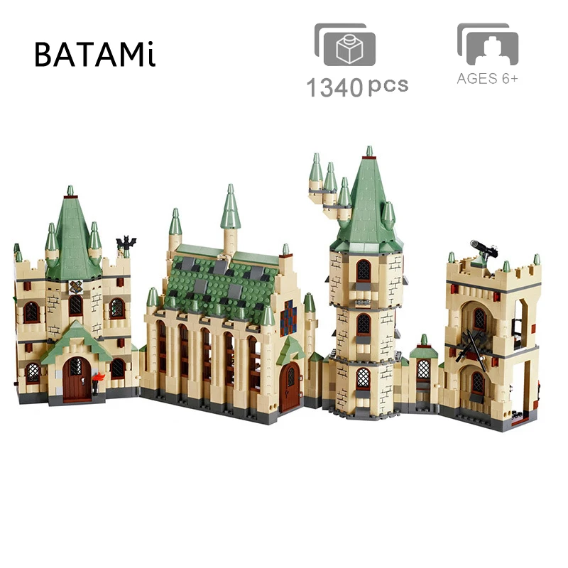 Ceny 16060 Model klocki budowlane zabawki film Quidditch hogwart zamek magia wielka sala Hagrid Hut hogwart Express MinFigure