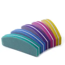 20/50pcs Mini Nail Buffers Sponge Manicure Files Nail Art Polish Buffer Block Manicure Sanding Tool Random Color