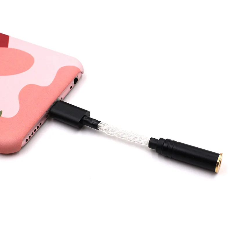 HiFi Silver Headphone Adapter For iPhone 7 8 X AUX Adapter For Lightning To 3 5mm 4 4mm 2 5mm Female Headphone Jack Cable T0913