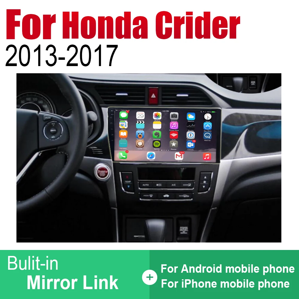 ZaiXi Android 2 Din Авто Радио для Honda Crider 2013~ автомобильный мультимедийный плеер gps навигационная система Радио стерео