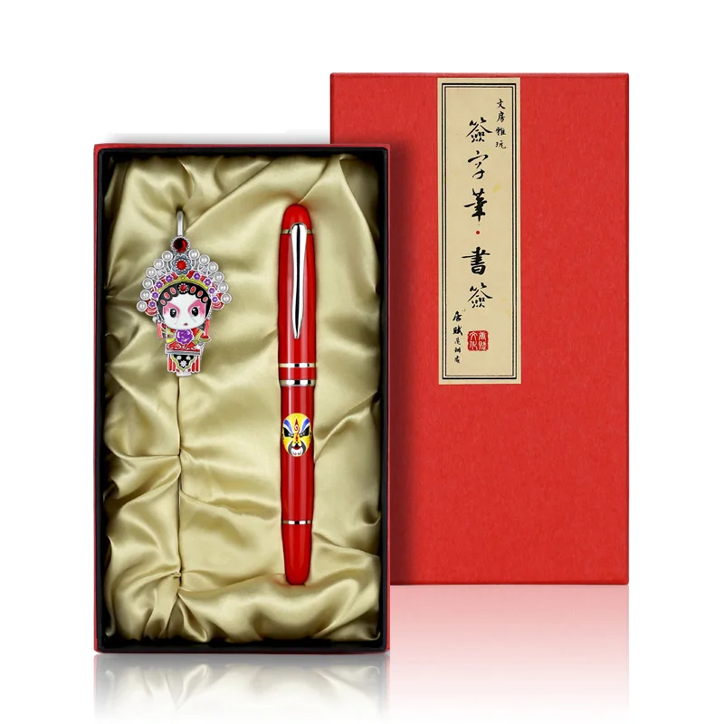 

2 PCS Chinese Style Flowers Paper Bookmarks & Pen Painting Cards Retro Beautiful Boxed Bookmark Commemorative Gifts