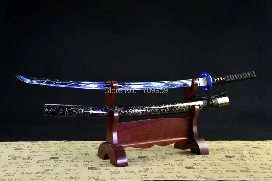 Nice Home Decoration Collection Real Samurai Dao Sword Katana Blue High Carbon Steel Blade Sharp Japanese Knife Saber