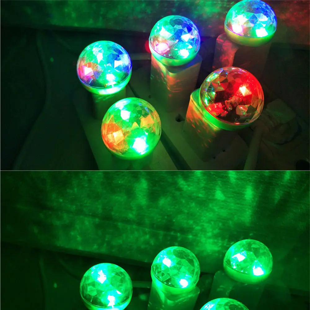 Мини Вращающийся волшебный шар USB светодиодный сценический свет DJ вечерние Семейные сбор KTV барный проектор Освещение Декор лампа для Android IOS
