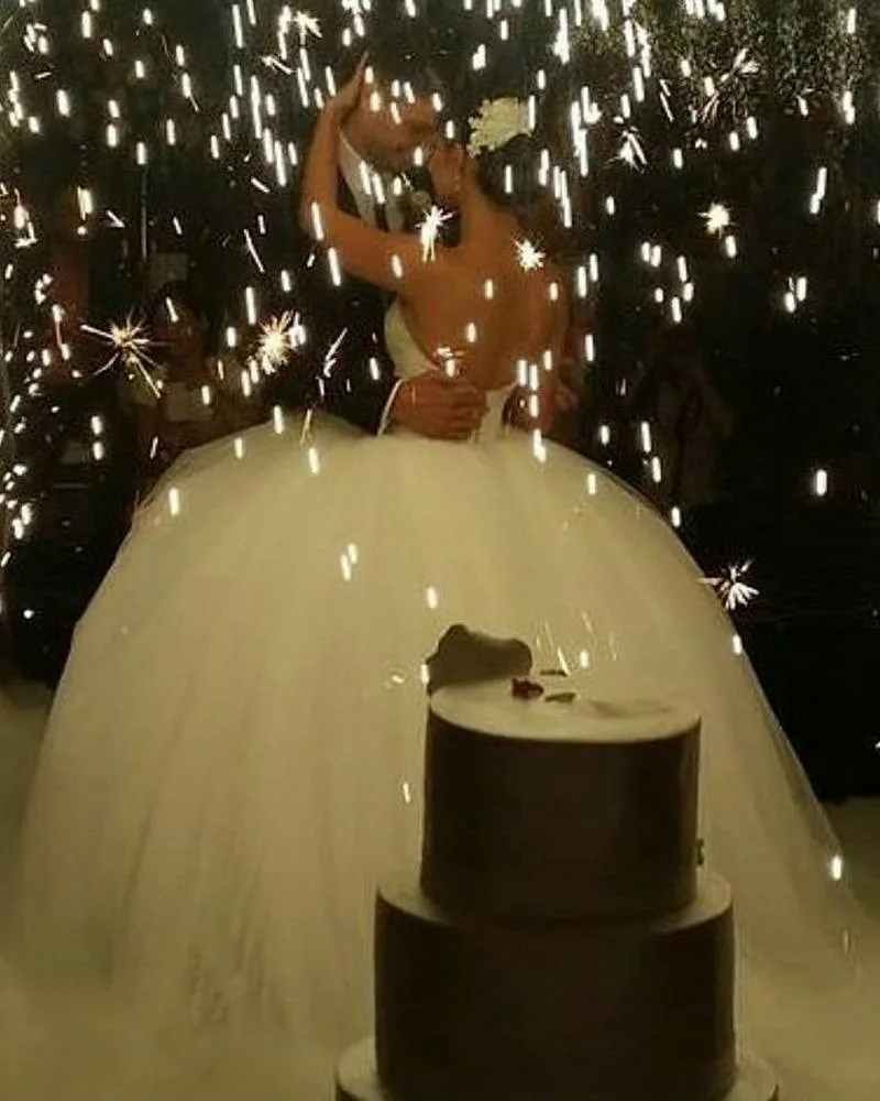 Белое Тюлевое кружевное бальное платье принцессы с кружевной спинкой, vestido de festa noiva, свадебное платье, платья для матери невесты