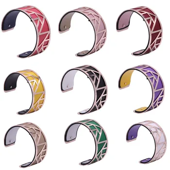 

Egypt Cuff Bangles Bracelets Argent Femme Manchette Rose Gold Color Bracelet Interchangeable leather Bracelet Bijoux