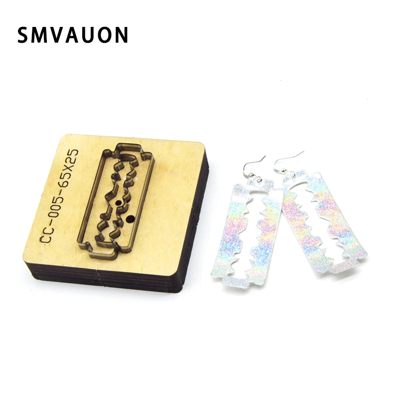 

SMVAUON Custom Blade Shape Leather Earring Paper Cutting Die Tool Cutter Template Stemcil DIY Punching Clicker Steel Rule Die