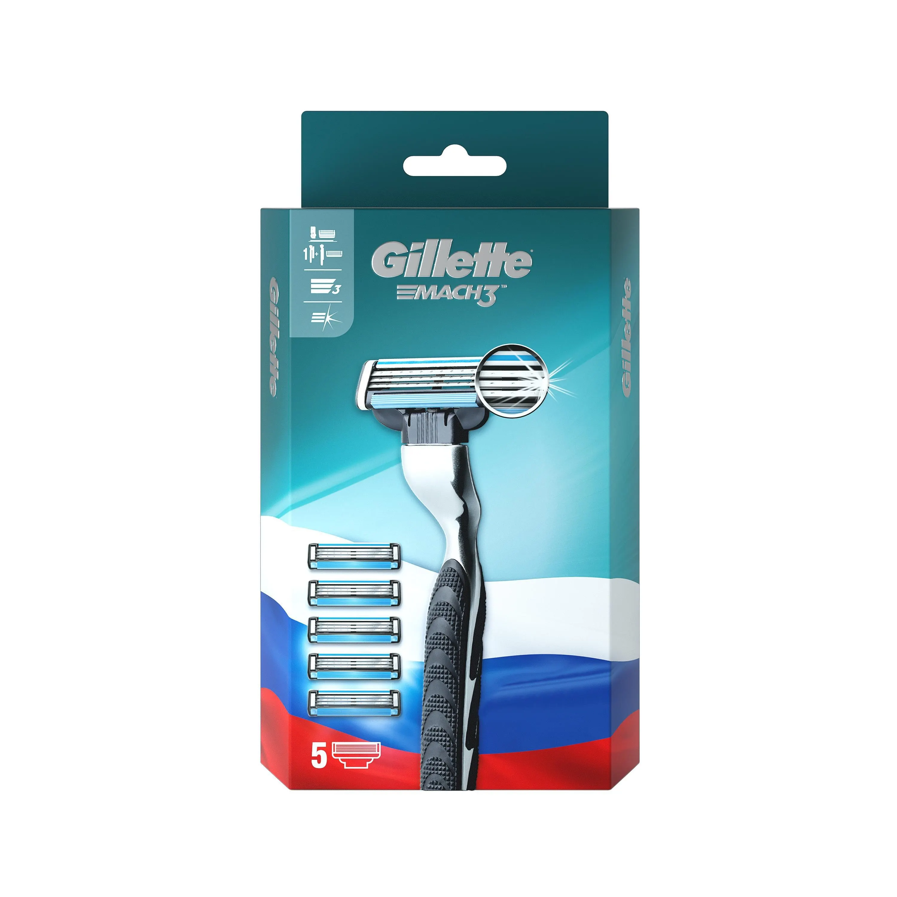 Мужская бритва Gillette Mach3 с 5 сменными кассетами | Красота и здоровье