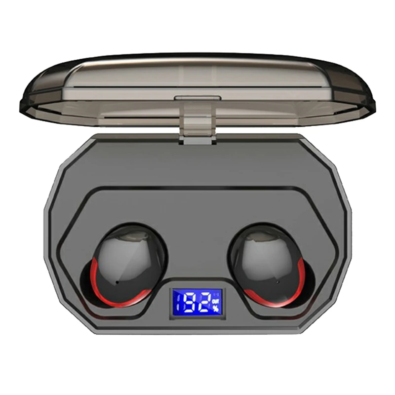 

Tws 5.0 Wireless Bluetooth Earphone Press Control Ipx7 Waterproof Auto Turn On Fast Pairing Earbuds Charger Box For Phone