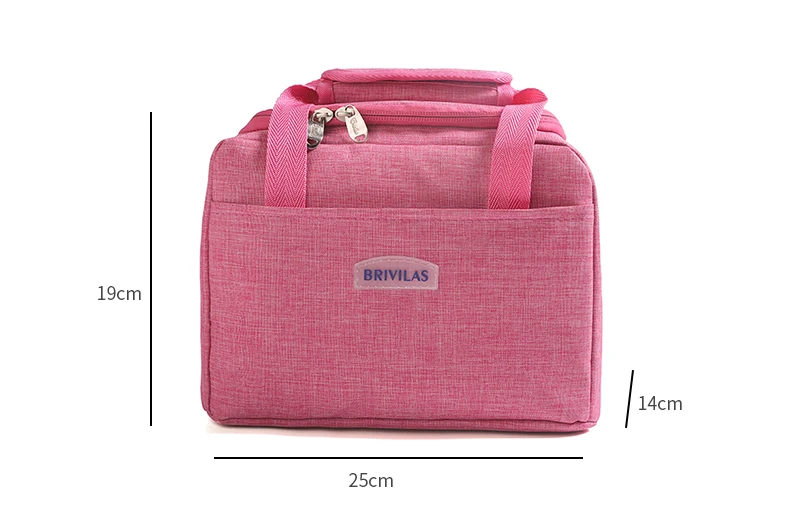 Brivilas lunch bag waterproof thermal bag oxford fabric portable Insulated cation picnic food box women tote storage Ice bags