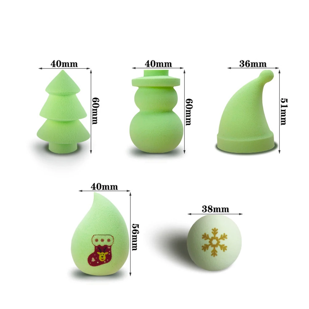 Non-latex Soft Moisturizing Skin-friendly Beauty Mixer Private Label Colorful Creative Christmas Gift Snowman Hat | Красота и