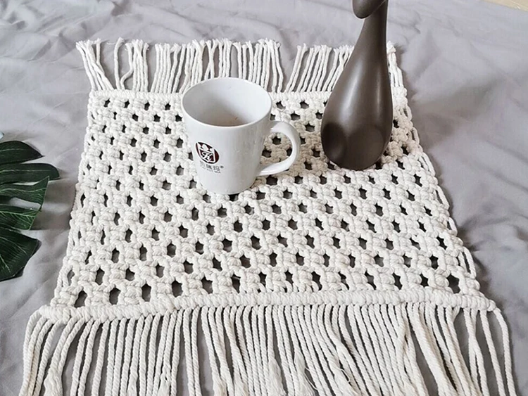 Macrame Rug Area Rugs Nordic White Handmade Floor Carpet