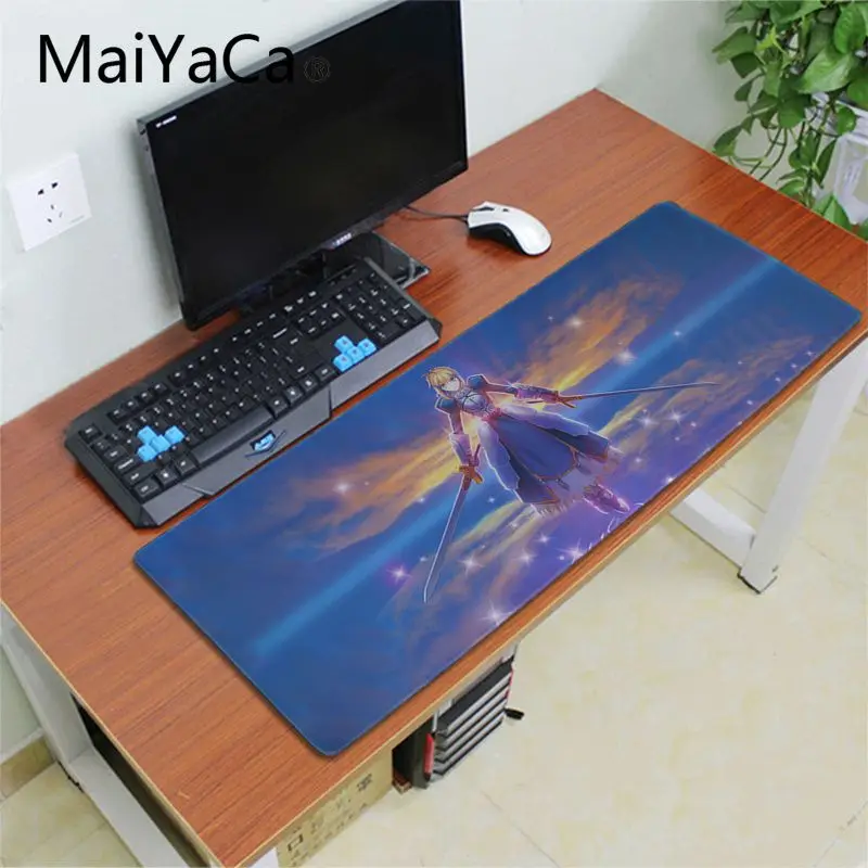 MaiYaCa Fate Stay Night Настольный коврик, игровой коврик для мыши, большая рекламная акция, игровой коврик для мыши для России, xl, клавиатура, ноутбук, ПК, ноутбук, Настольный коврик - Цвет: Lock Edge 30x80cm