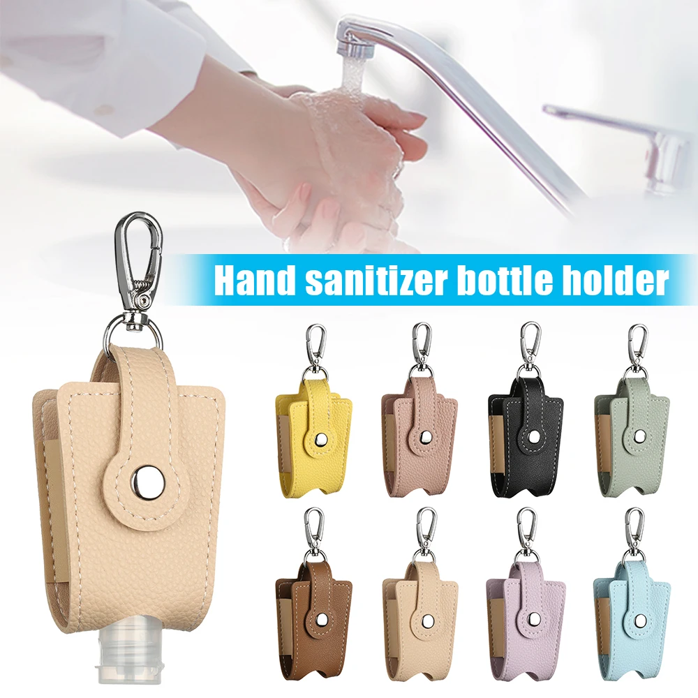 Refillable Bottles 1 PC 30ml Travel Hand Sanitizer Keychain Holder Reusable Flip Cap with Keychain Carrier