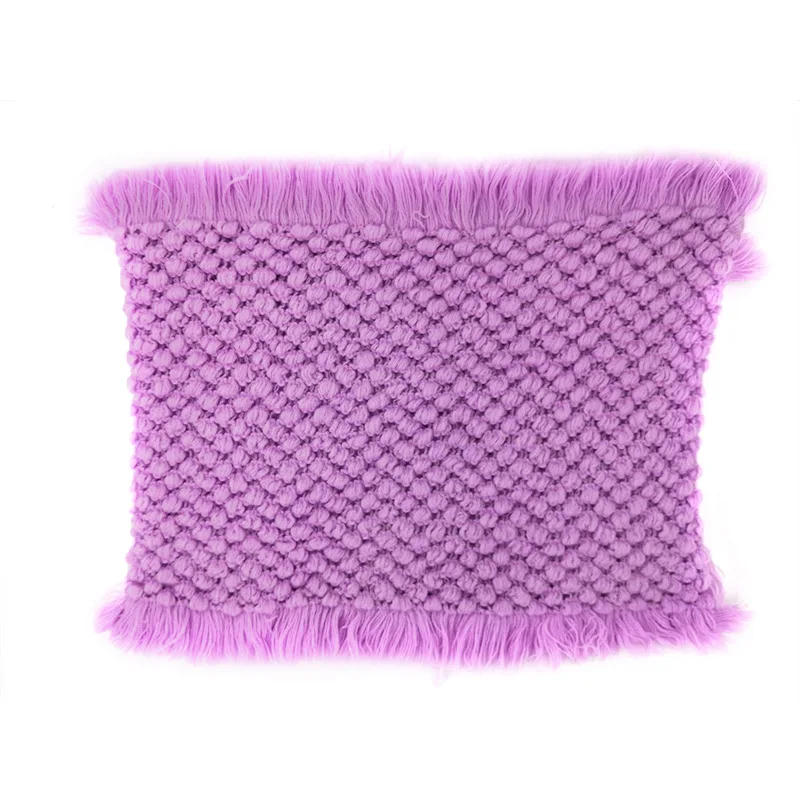 purple Реквизит для фотосессии новорожденных, декоративный ковер, Детское покрывало для фото, трикотажное, карамельного цвета, с рисунком ананаса, мягкий, Soogan - Цвет: purple