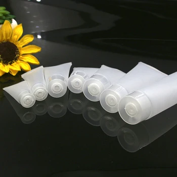 

Empty Cosmetic Cream Emulsion Lotion Packaging Containers 50pcs/lot 5ml 10ml 15ml 20ml Clear Plastic Soft Tubes