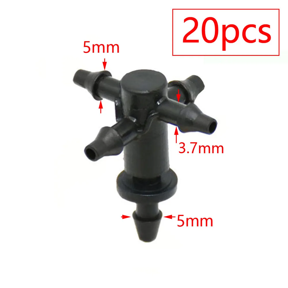 2L 4L 8L Dripper Irrigation 2/4-way Arrow Dropper Connector Cross Water Splitter Emitter Drip Arrow Micro Drip Irrigation System