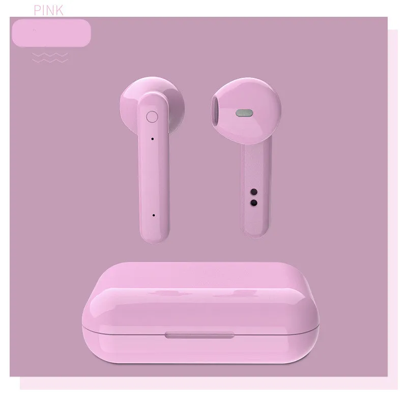 TWS Bluetooth гарнитура 5,0 беспроводные Macarons стерео Бас музыкальная игра водонепроницаемые наушники Handsfree