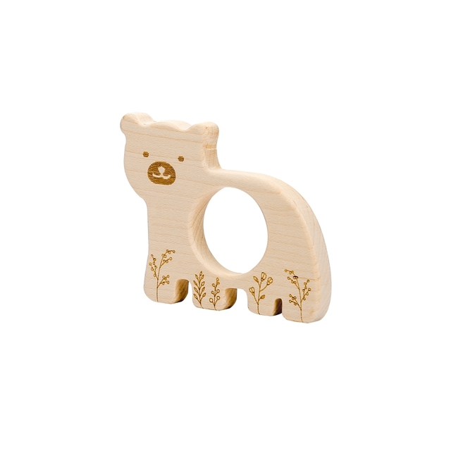 Baby Teether Maple Animal Series BPA Free Non-toxic Safety Newborn Teething Wooden Toys Nursing Pendant Children's Goods Gif