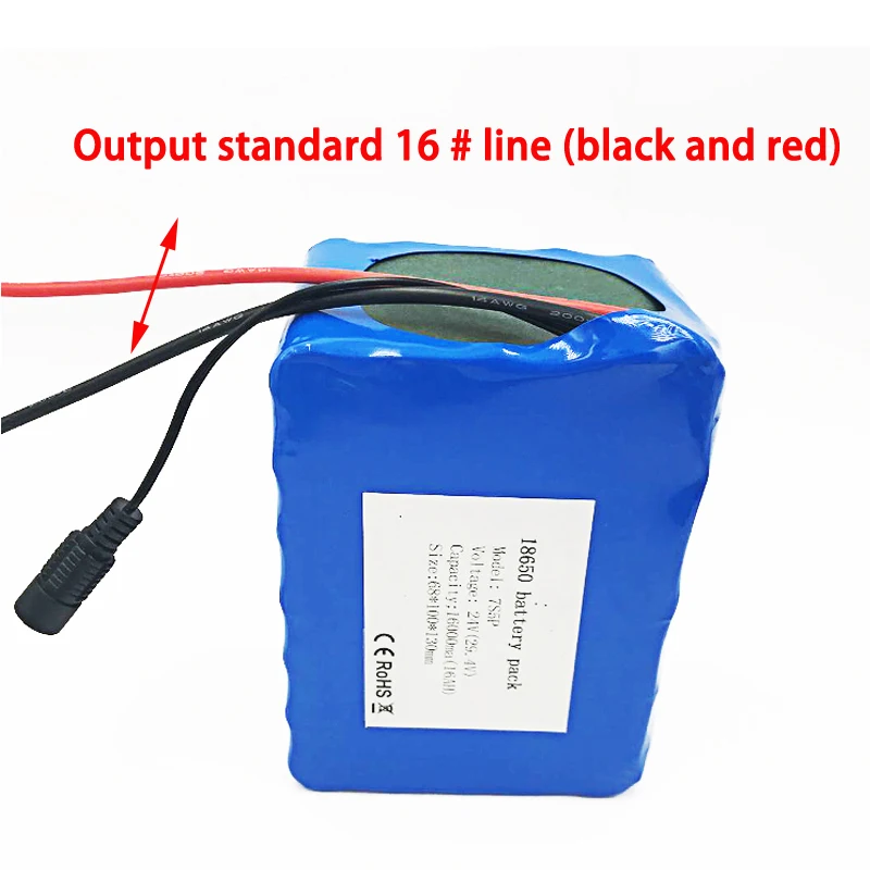 24v Батарея 24V 16Ah Электрический велосипед литий-ионный Батарея 29.4V16000mAh 15A BMS 250W350W 18650 Батарея пакет колеске bms