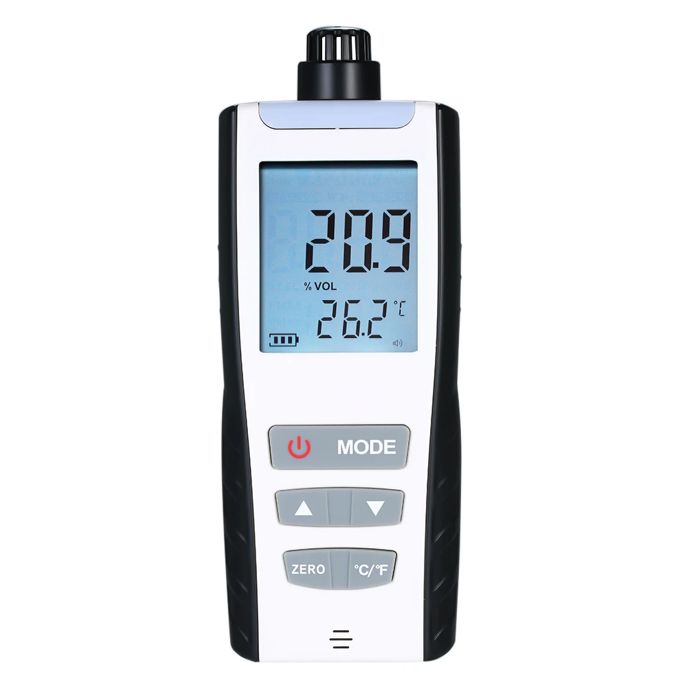 

Oxygen Gas Analyzer O2 Gas Detector LCD Portable Oxygen Meter Concentration Detector With Temperature Measurement Function