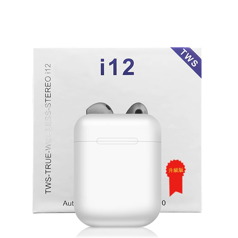 i12 TWS оригинальные матовые bluetooth наушники мини наушники bluetooth 5,0 Touch Pop up беспроводная гарнитура Спорт для смартфонов