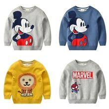 Детские свитера для мальчиков девочек принт Человека-паука, Свитера одежда для малышей модные милые детские весенне-осенние Топы с рисунками, От 2 до 6 лет