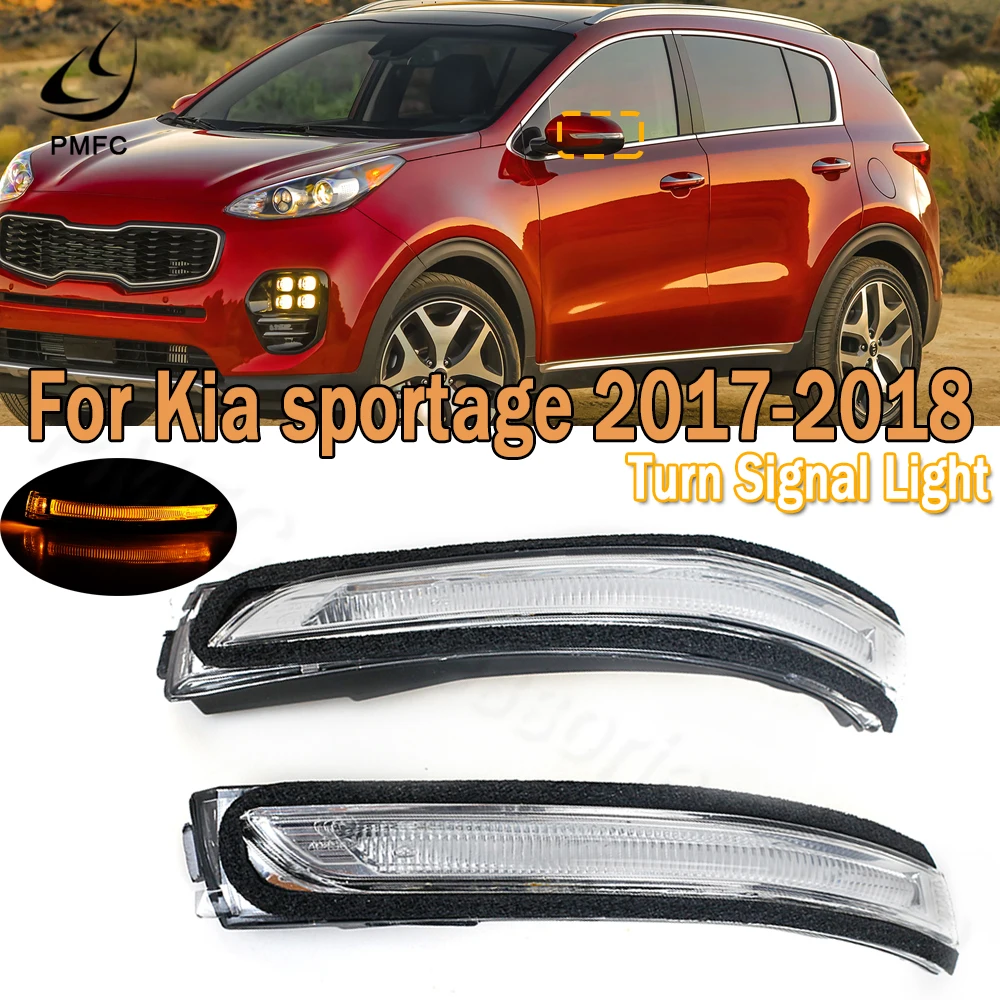 thumbnail image 2 of LED Mirror Turn Signal Light For Kia Sportage 2011-2016 - Side Mirror Indicator Housing Cover (Pair) 2 of 14