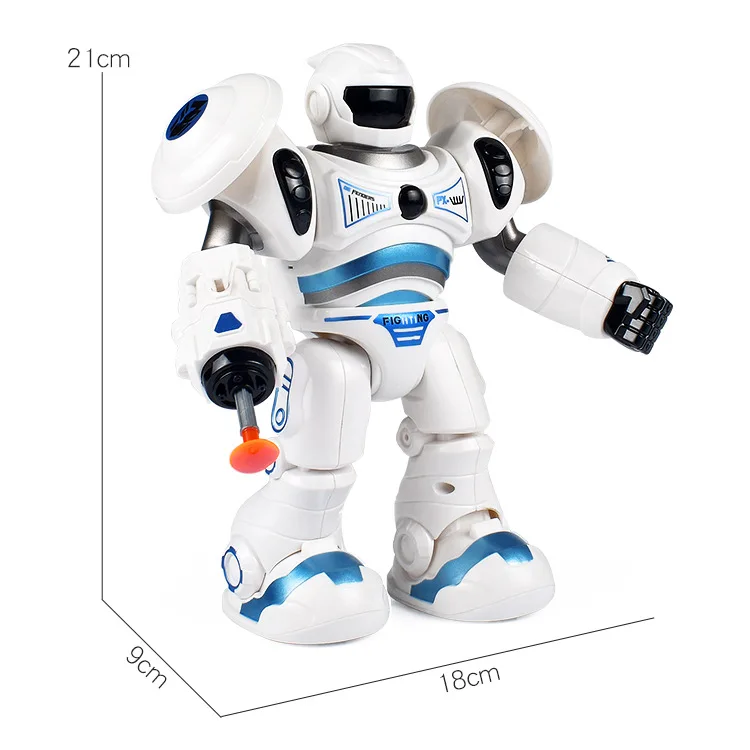 

Electric Intelligent Robot Manual Emission Sucker Missile Space Cops Walking Robot CHILDREN'S Toy
