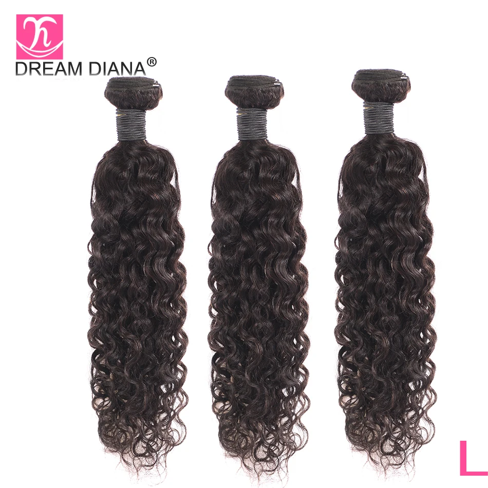 DreamDiana бразильская холодная завивка 3 пучка натуральный цвет "-30" L Remy Вьющиеся Волосы человеческие волосы для наращивания экспресс