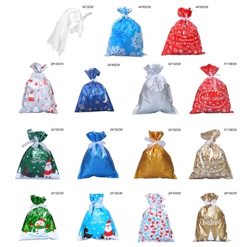 

Christmas Wrapping Bags Holiday Treats Pouch Goody Bag