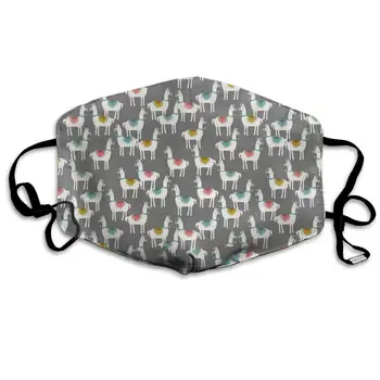 

YongColer Llama Alpaca Reusable Comfy Breathable Anti Dust Outdoor Half Face Masks Washable Warm Windproof Face Masks for Women