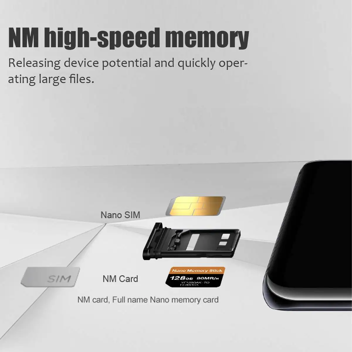 2 в 1 type-C USB3.0 к Micro-SD/NM ПК использовать кард-ридер для huawei Mate20/P30 Pro высокоскоростной памяти алюминиевый сплав