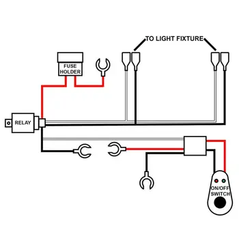 

Light Automotive Wire Bar Rocker 12V Switch Relay Car Wiring Harness Kit