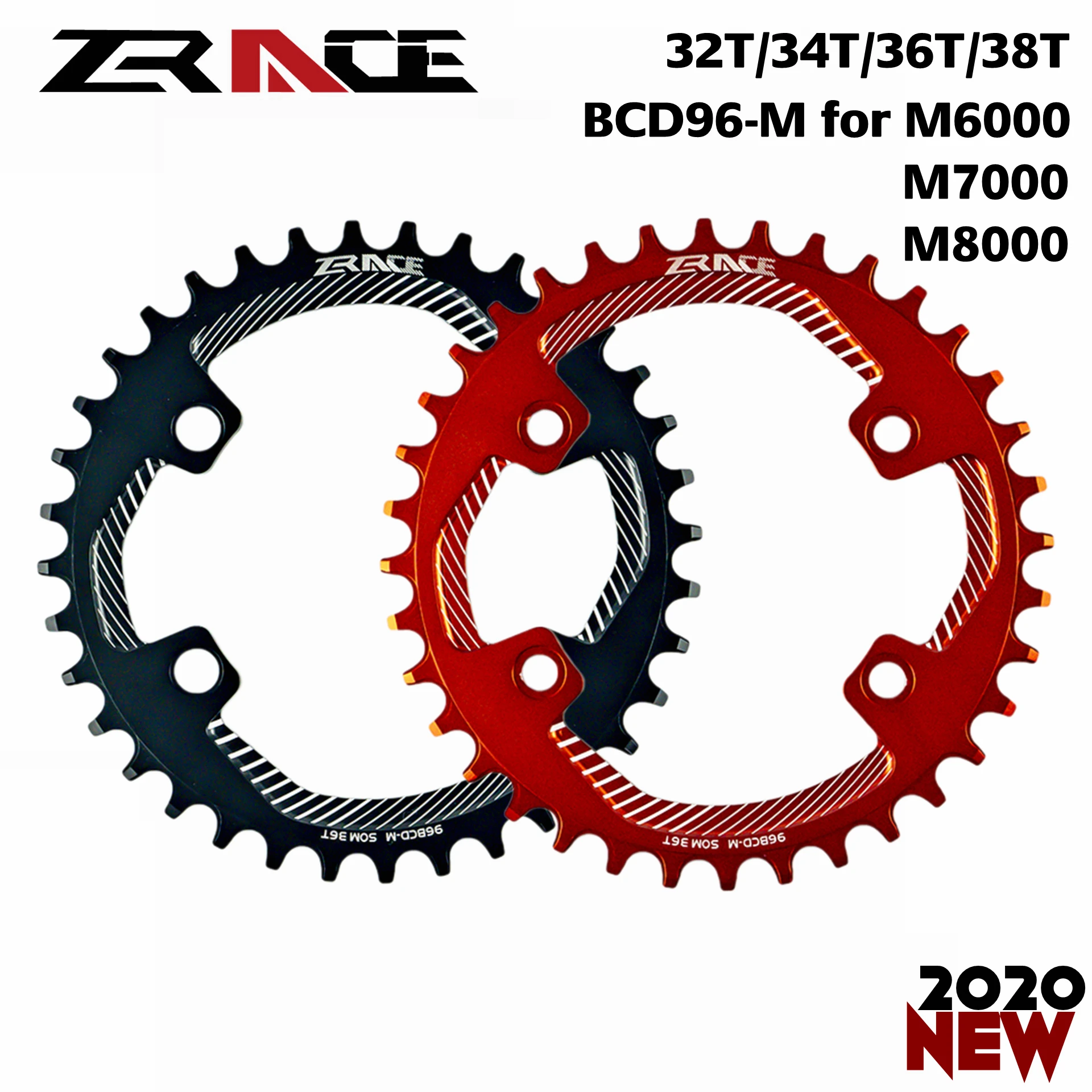 2020 rodas de corrente zrace BCD96-M para m8000 m7000 m6000, 32 t 34 t 36 t 38 t al7075 processo cnc, vickers-dureza 15 + para mtb