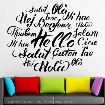 

Hello Text, Words, Phrases,sentences, Letters Language Wall Decor Vinyl Home Decor Living Room Bedroom Window Sticker Quote 2071