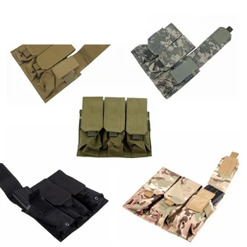 

Tactical Molle Triple Magazine Pouch Open Top Vest Accessory Bag Combat Gear Mag Holster Equipment