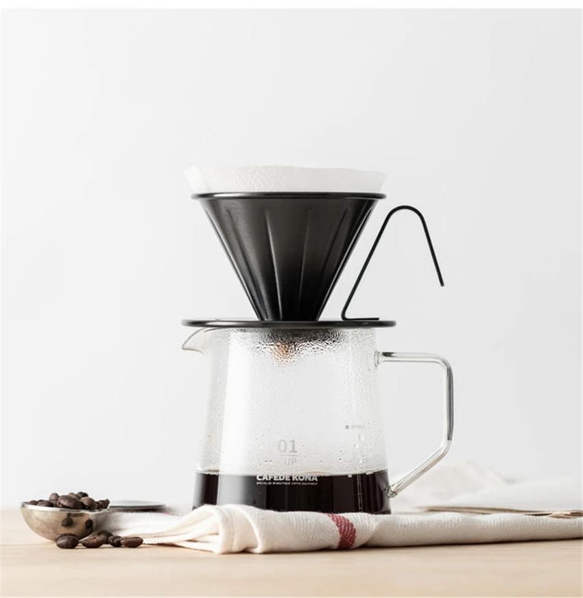 V60 фильтр для кофе эспрессо из нержавеющей стали капельница фильтр держатель чашки Твердые капельная Кофеварка бытовые кухонные аксессуары
