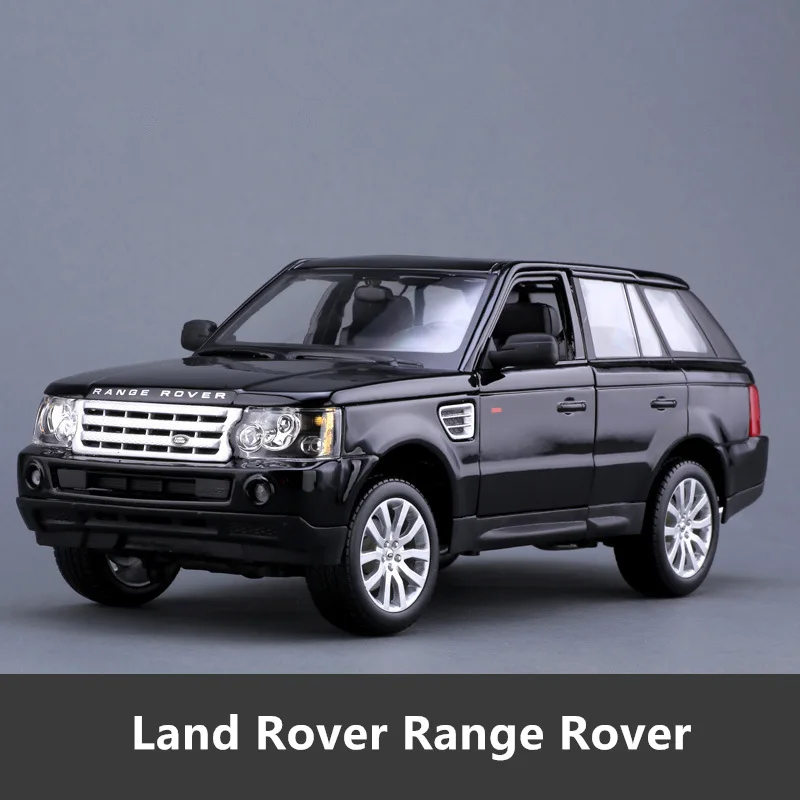 Черный Bburago 1:18 Land Rover Range Rover Модель автомобиля из сплава Модель автомобиля украшение автомобиля коллекция Подарочная игрушка Литье под давлением модель игрушка для мальчиков - Цвет: Черный