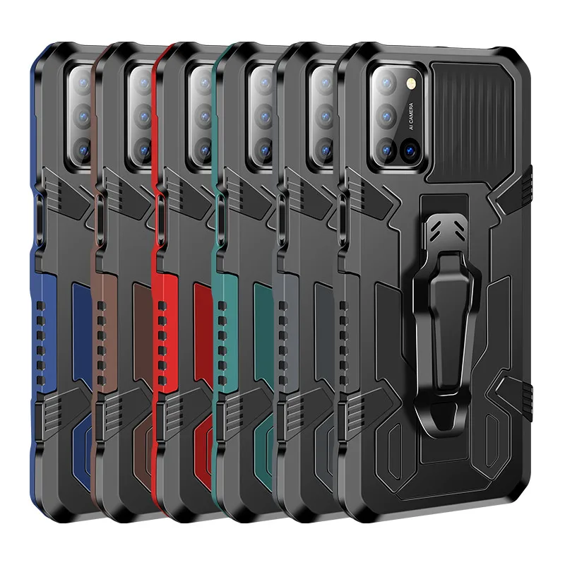 Realme C20 케이스 2021 용 방탄 케이스 Oppo Realme C20 C 20 용 방진 벨트 클립 홀스터 커버 RealmeC20 6.5 &&coque