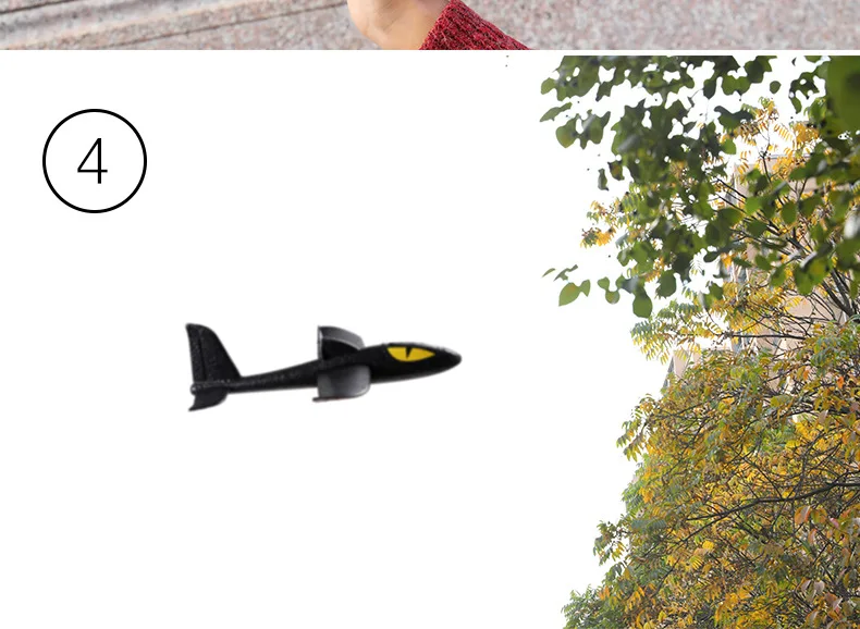 DIY Assembled Toys Charging Motor Electric Gliding Paper Airplane Electric Hand-Tossed Airplane Black Elves