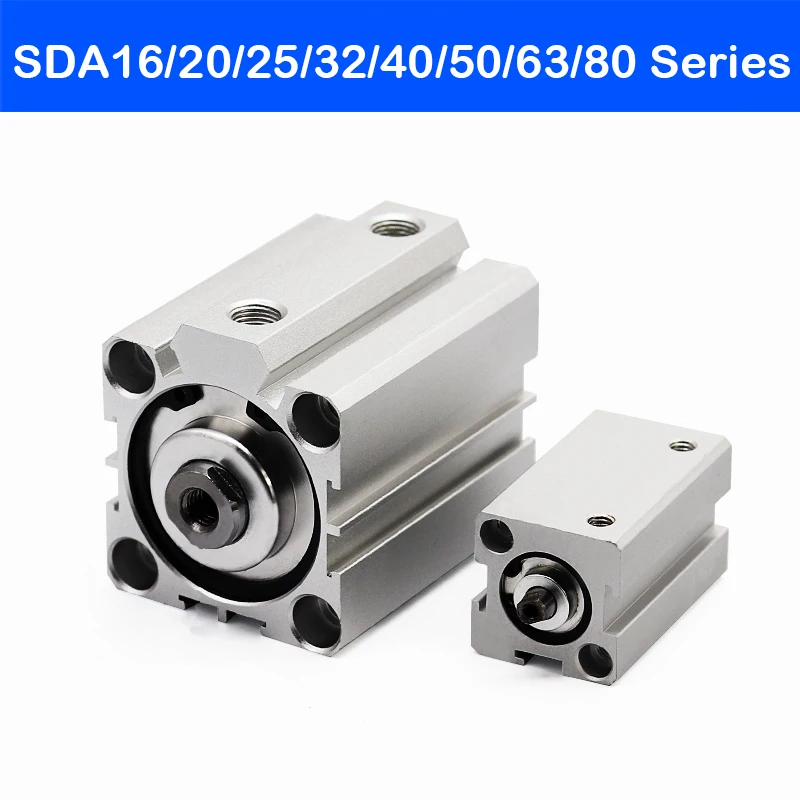 SDA16-15 16mm Bore 15mm Stroke Stainless steel Pneumatic Air Cylinder 