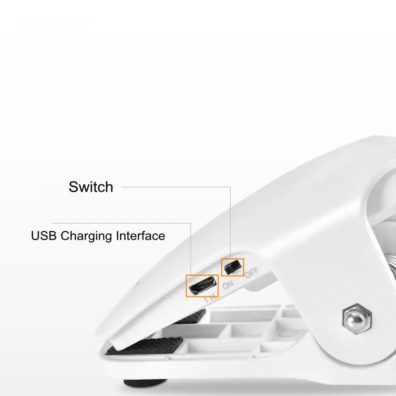 USB перезаряжаемая Светодиодная настольная лампа Гибкая Складная сенсорная Затемняющая Настольная лампа с зажимом для спальни гостиной 3 цветовых режима