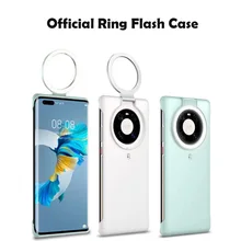 Playpen LED Phone Case For Huawei P30 40 Pro Mate 30 40 Pro Selfie Ring Flash Photo Fill Light Portable Flash Camera Flashlight Cover Color : White, Material : For Mate30