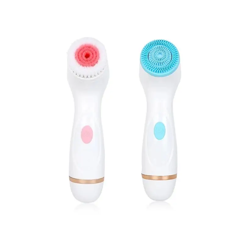 

USB Electric Facial Pore Silica Gel Cleaner Blackhead Remover Beauty Instrument Skin-friendly Three-head Brush Mild