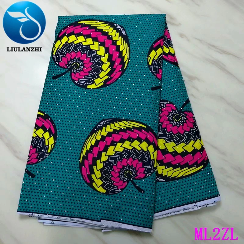 ML2ZL63 Воск liulanzhi ткани настоящая вощеная ткань Анкара с камнями высокое качество хлопок батик ткань 6 ярдов/партия ML2ZL34-ML2ZL64 - Цвет: ML2ZL63