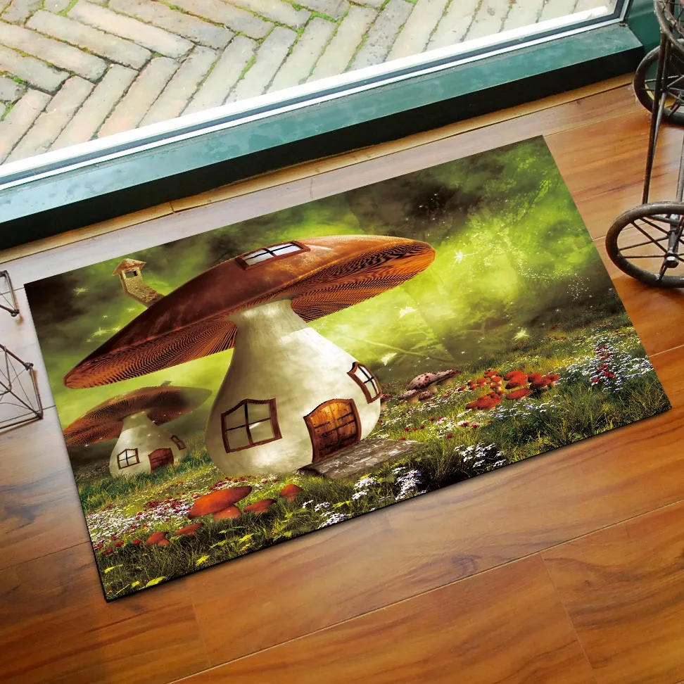 Mushroom Zeegle Впитывающий Коврик для двери с рисунком морской рыбы, коврики для спальни, Противоскользящие коврики для кухни, коврики для ванной - Цвет: Mushroom