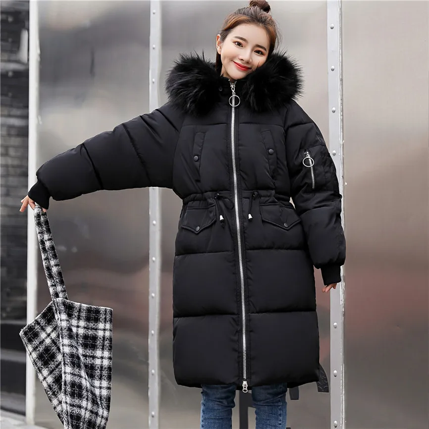 Длинная теплая Толстая Женская куртка, зимняя теплая куртка для женщин, женская зимняя куртка, стеганая верхняя одежда, Chaqueta Mujer, пальто, парка