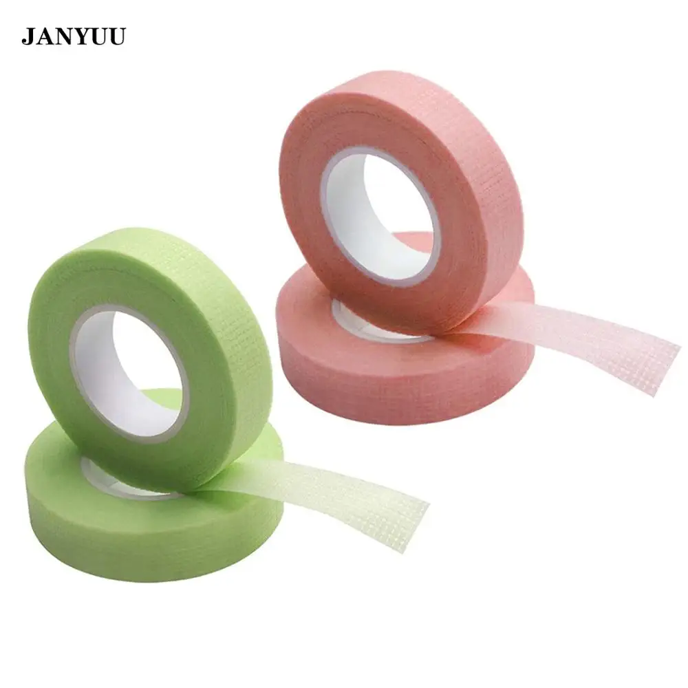 

50 Rolls Pink False Eyelash Extension Tape Anti-allergy Pink Green Lash Tapes Non-Woven Eye Tape for Makeup Tools